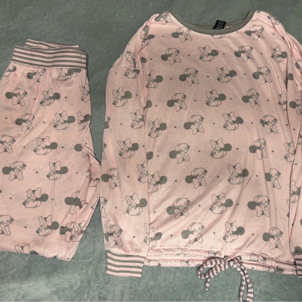 Disney Pink and Gray Women’s Pajama Set